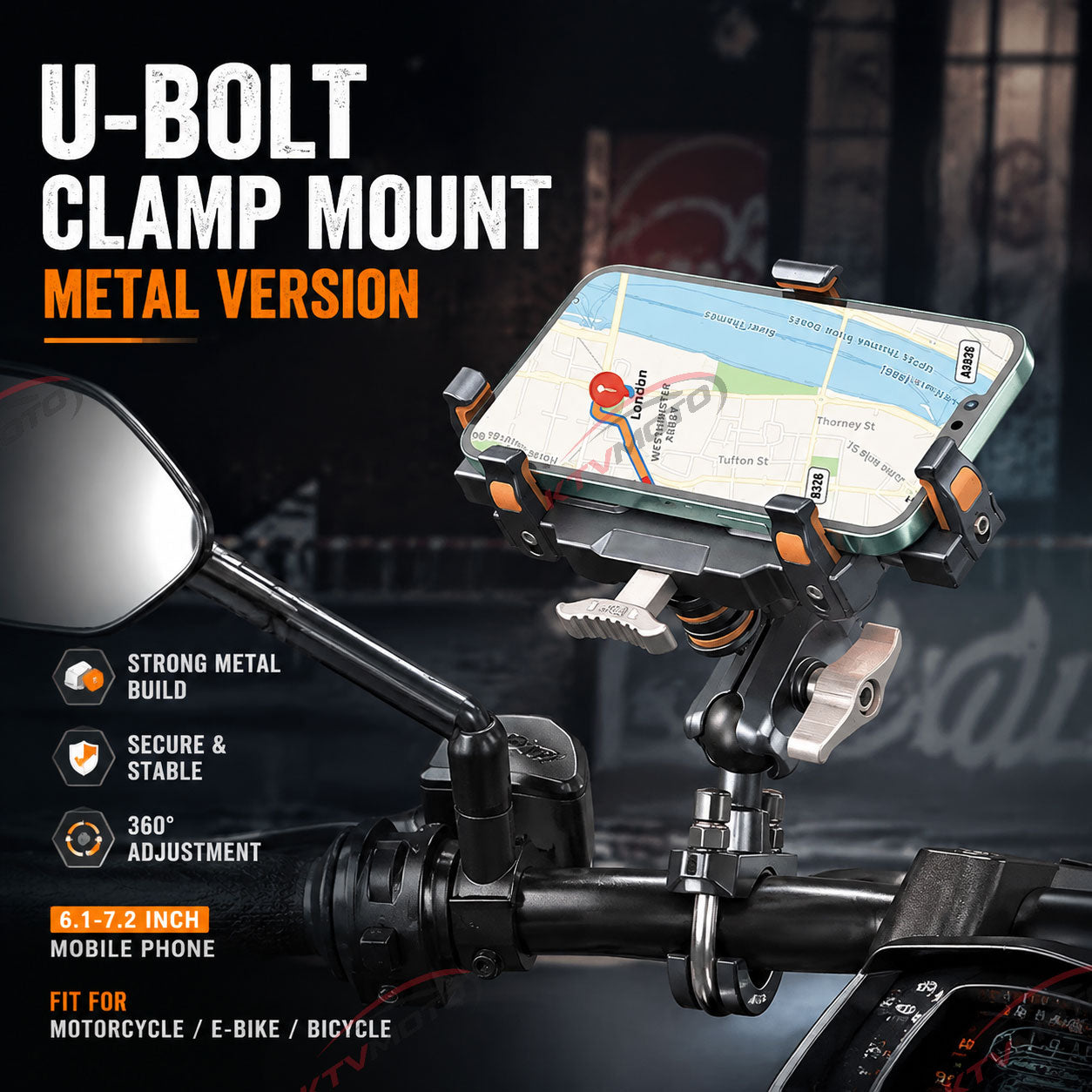 🔥Aluminum alloy double shock absorption mobile phone holder-M27