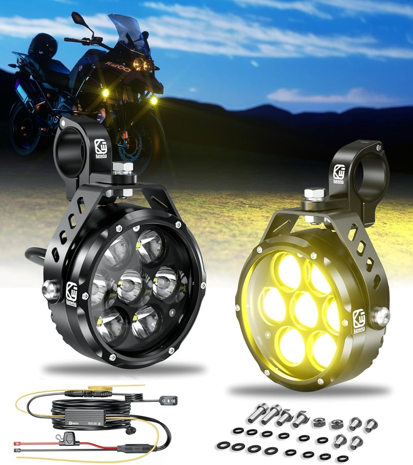 4.5-inch 90W LED Motorcycle Auxiliary Fog Light-D18