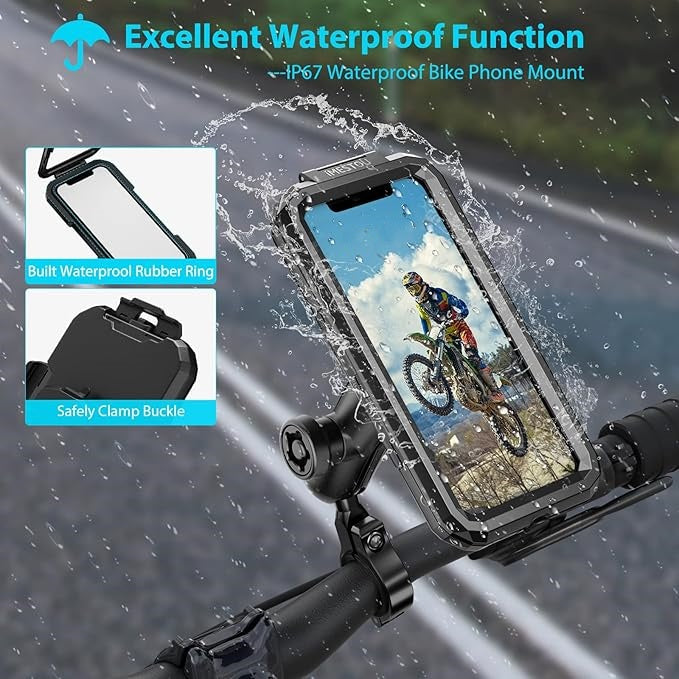 Waterproof Wireless Charging Motorcycle Bike Holder - M22