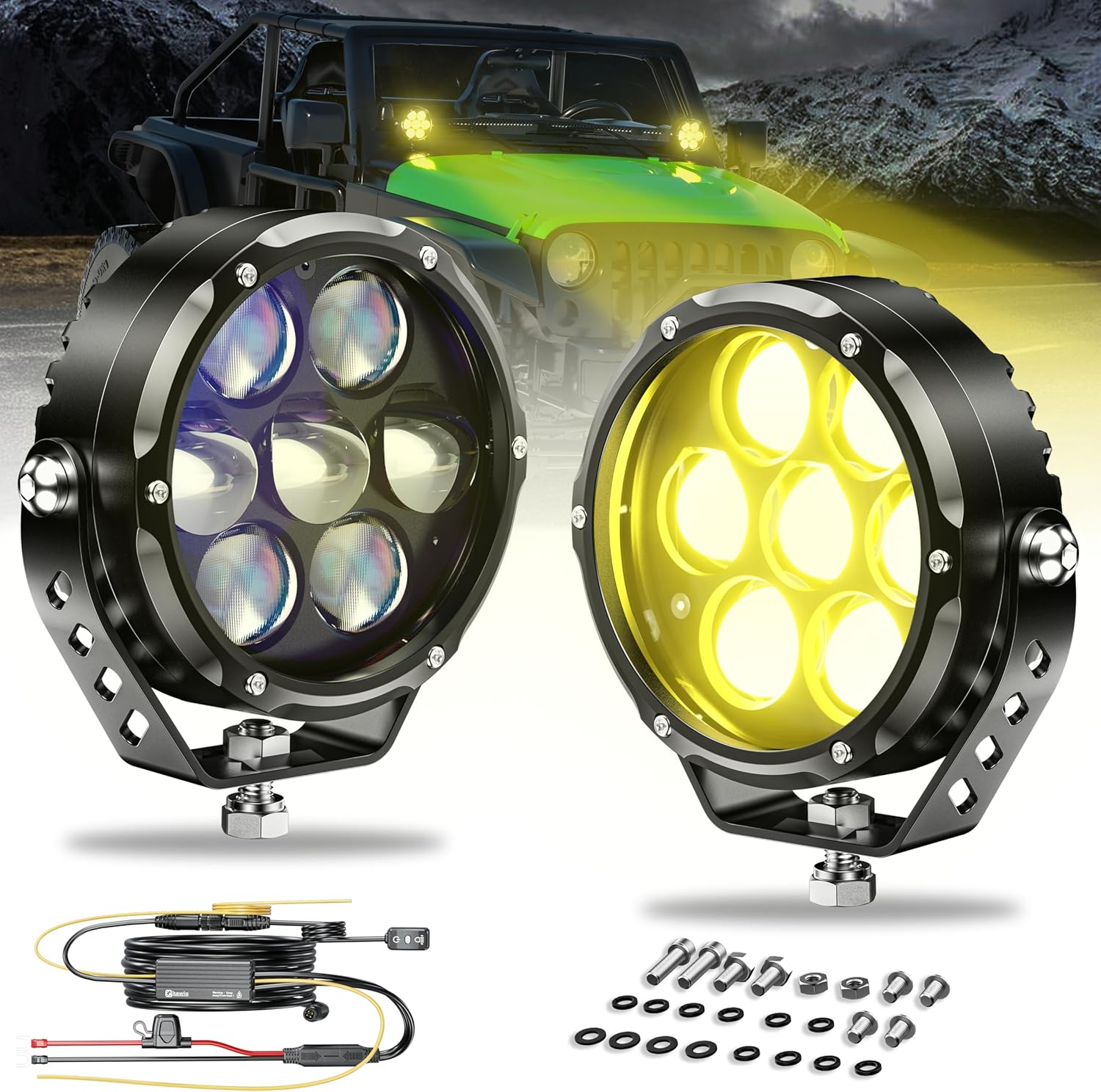 4.5-inch 90W LED Motorcycle Auxiliary Fog Light-D18