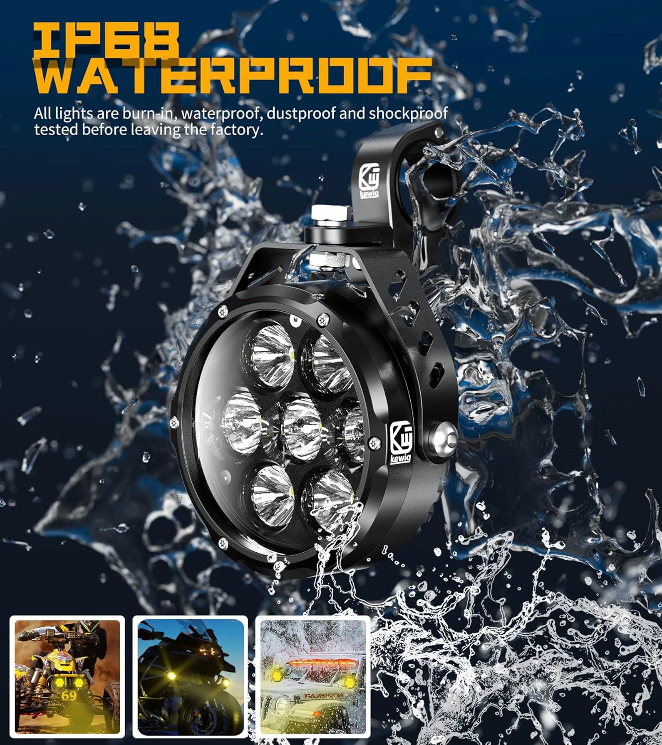 4.5-inch 90W LED Motorcycle Auxiliary Fog Light-D18