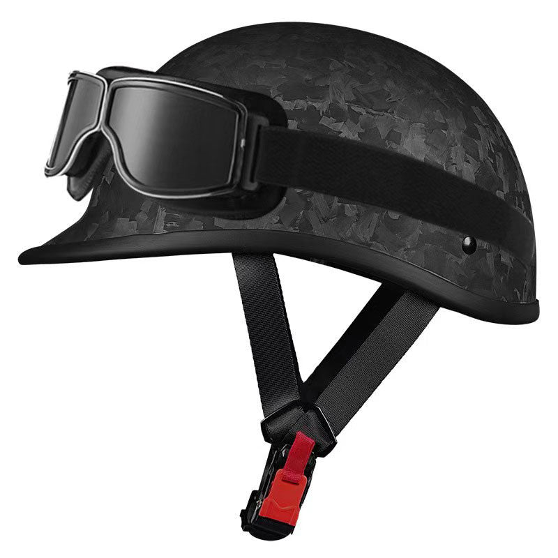 Carbon Fiber Vintage Motorcycle Half Helmet-I135