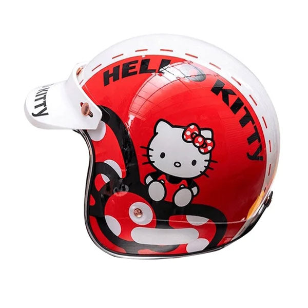 Cute Cartoon Scooter Helmet Retro 3/4 Shell for Women-I40