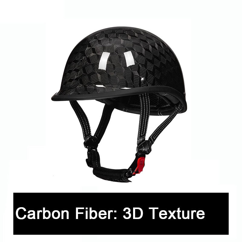Carbon fiber motorcycle half-helmet cruiser helmet-I52