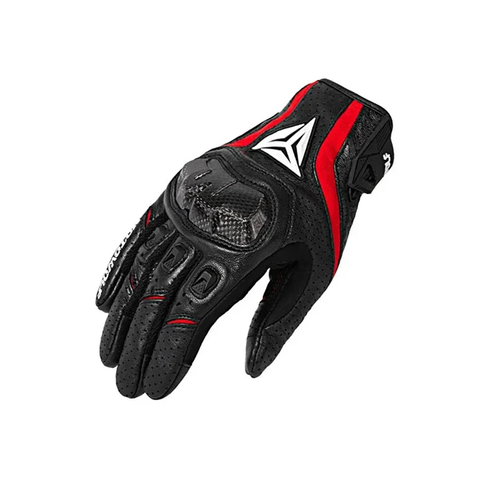 Off-road motorcycle touch screen breathable carbon fiber protective full finger gloves-G06