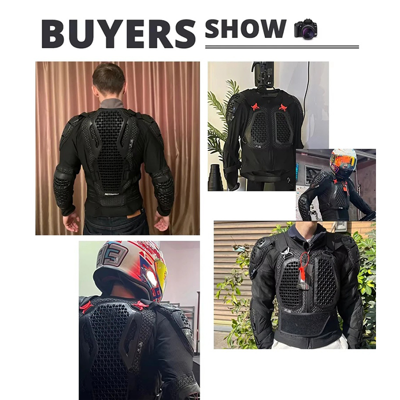 CE Certified Plus Size Professional-Grade Full Chest and Back Armor - F1