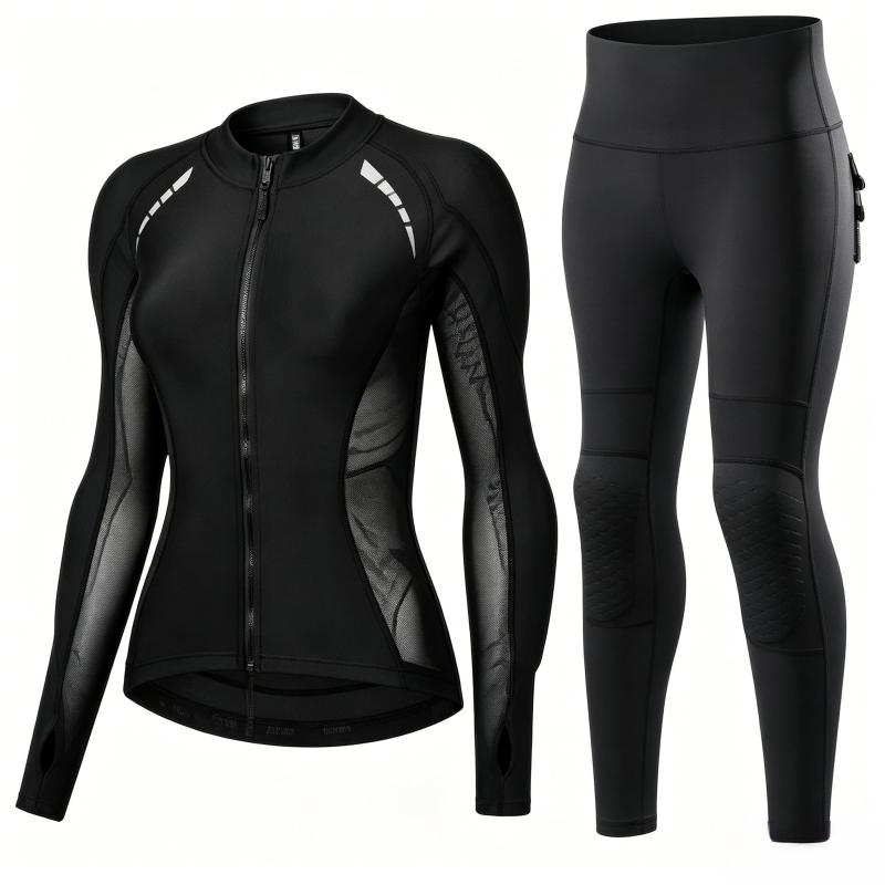 Women's slim-fit motorcycle suit-J42