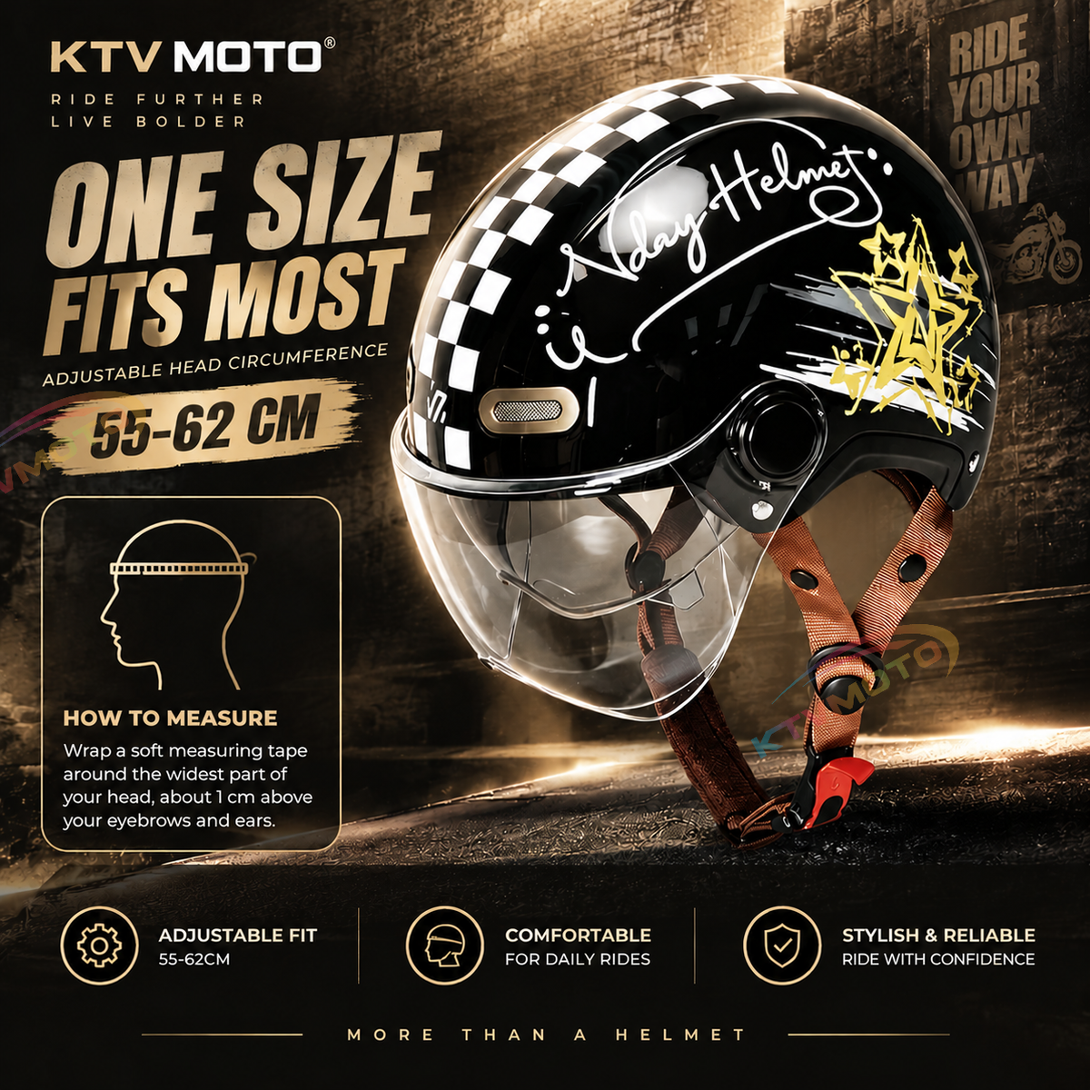 Retro Motorcycle Half-Helmet Breathable Version-I305