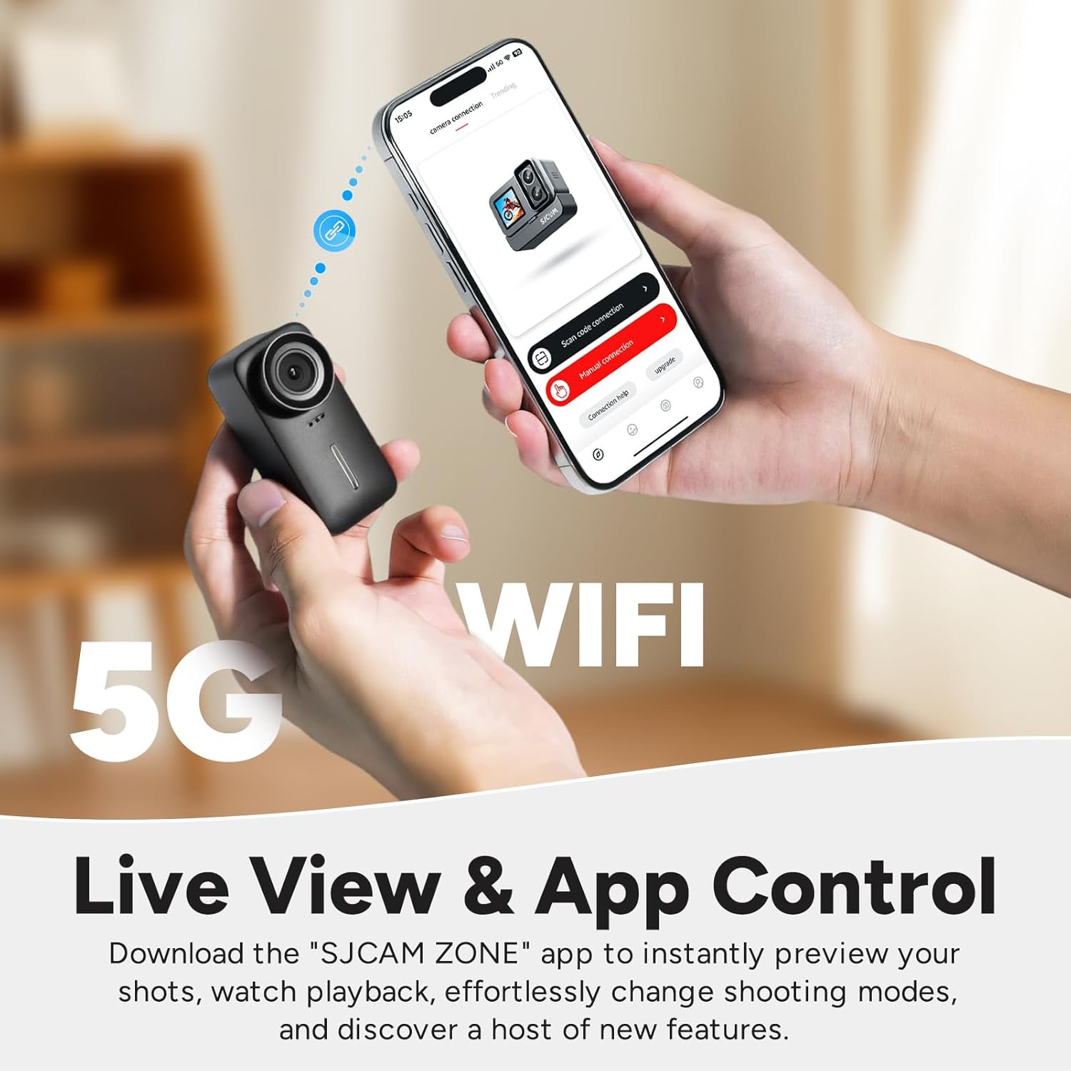 4K POV Pocket Action Camera 170° FOV Video 6-Axis Stabilization Mini Body Camera