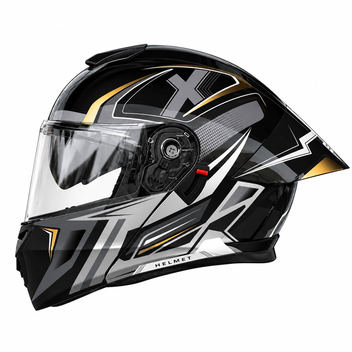 Full-face modular motorcycle helmet with dual visors-I286