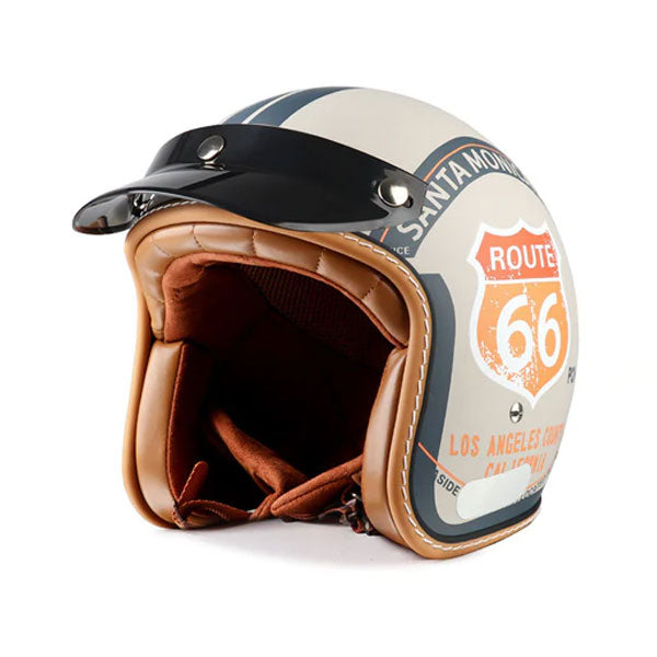 Retro Route 99 Open Face Motorcycle Helmet DOT Approved-I09 Retro Route 99 Open Face Motorcycle Helmet DOT Approved-I09