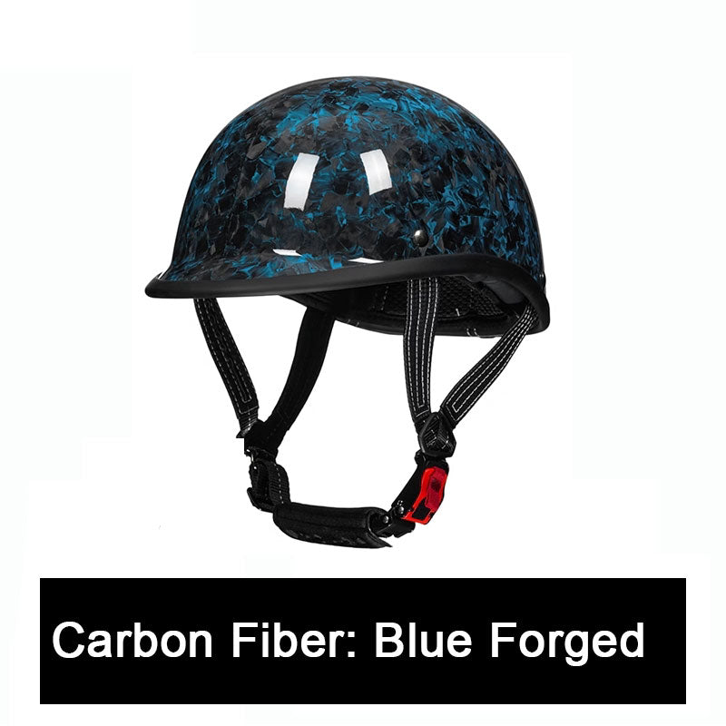 Carbon fiber motorcycle half-helmet cruiser helmet-I52