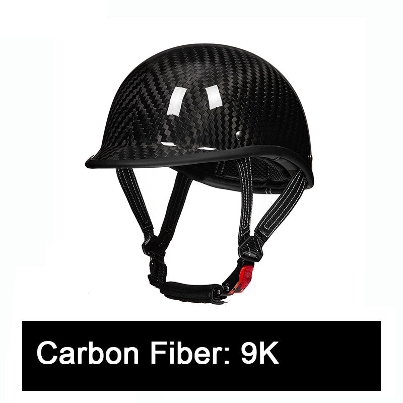 Carbon fiber motorcycle half-helmet cruiser helmet-I52