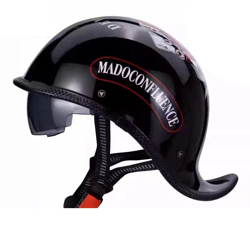 Retro motorcycle half helmet-I131