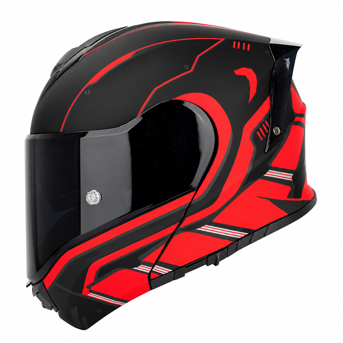 Big-Size Racing-Grade Modular Flip-Up Motorcycle Helmet with Dual-Visor Design - I290