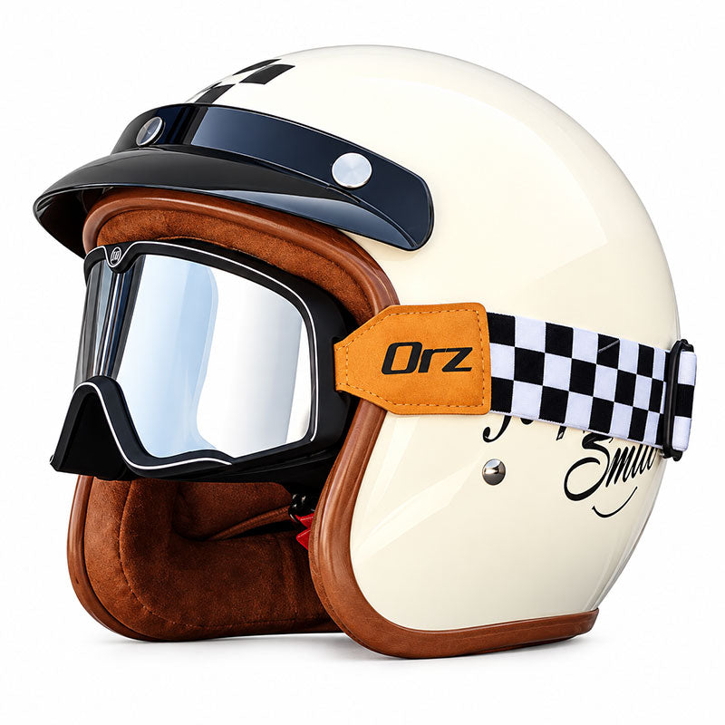 KTVMOTO Retro rally motorcycle helmet-I24