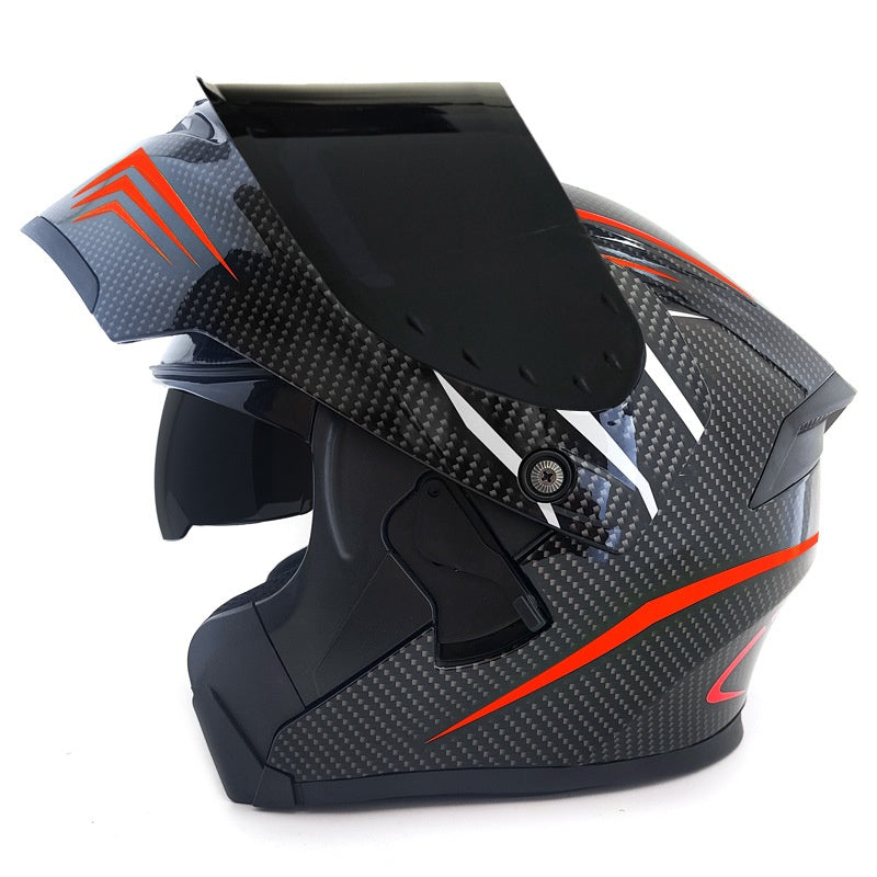 Windproof and noise-reducing full-face racing helmet-I92
