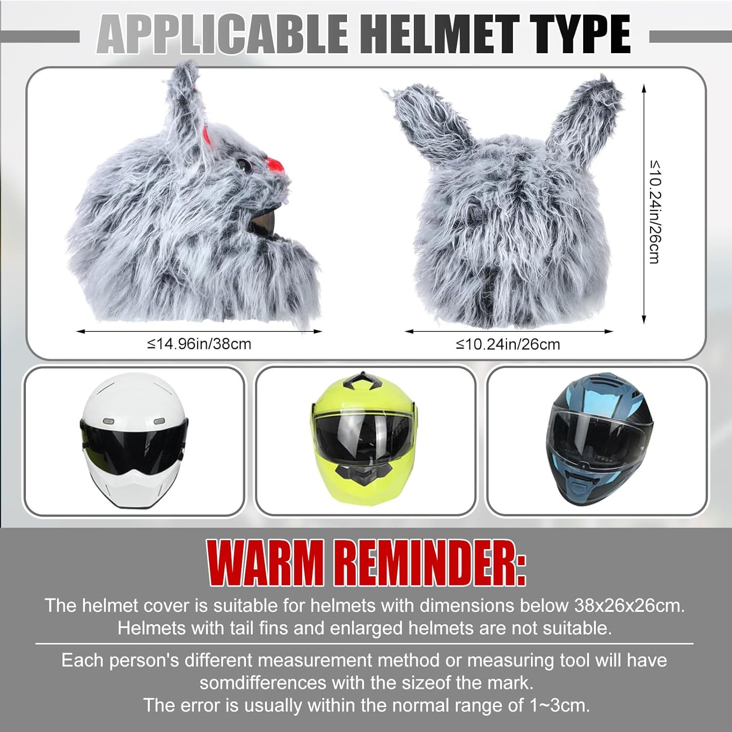 Funny motorcycle helmet covers-Angora Rabbit