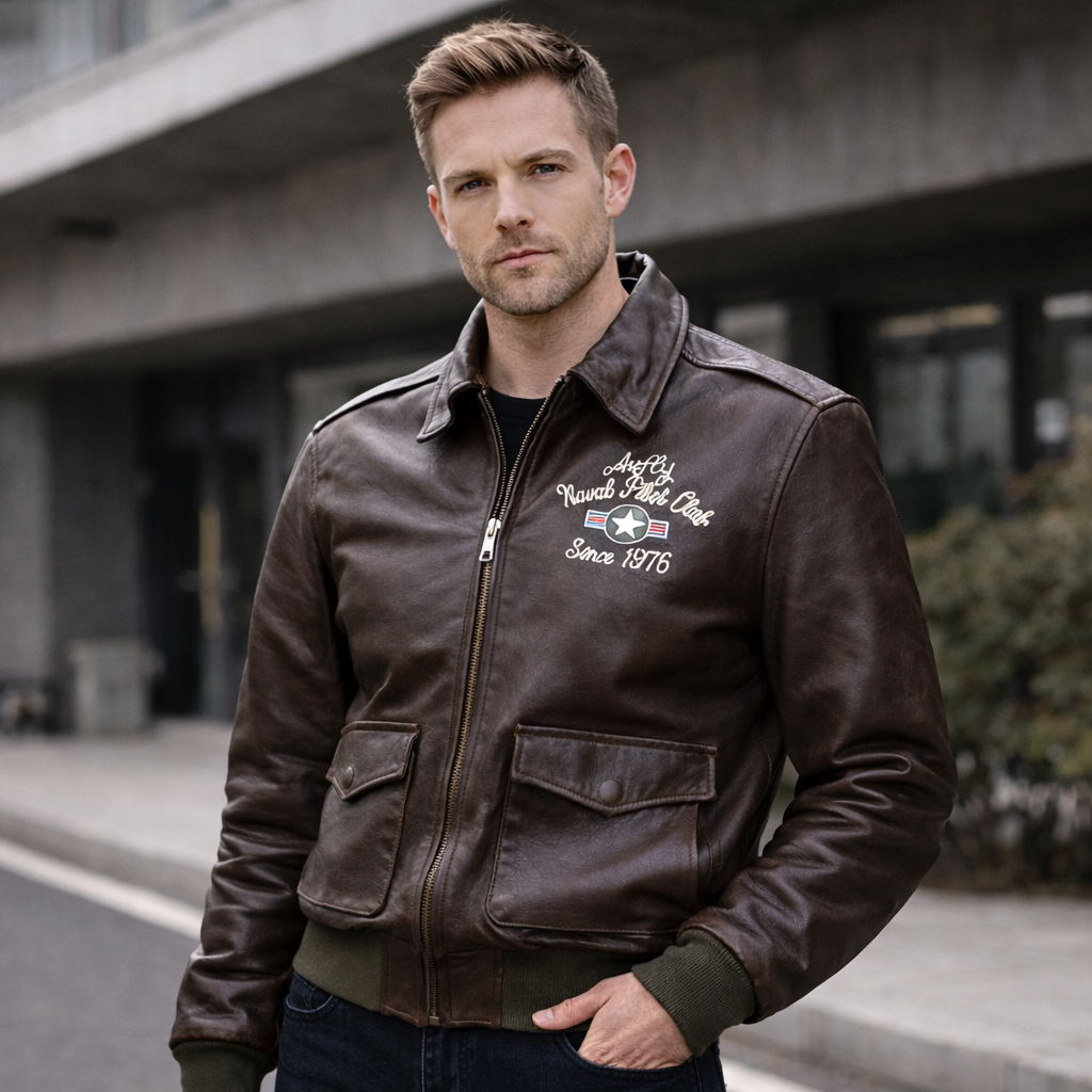 A2 Flight Leather Jacket - A55