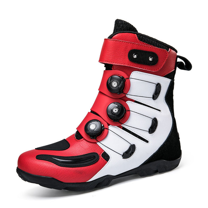 Rotatable buckle high-top motorcycle riding boots-K131