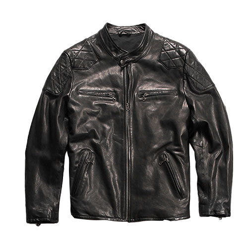 Beckham same leather jacket-A08