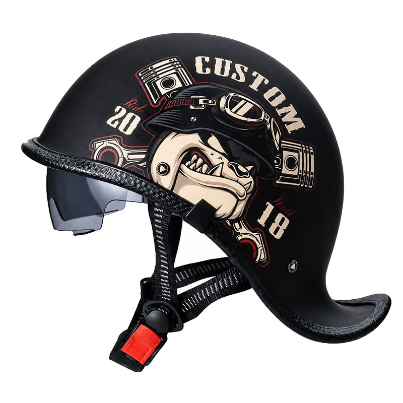 Retro motorcycle half helmet-I131