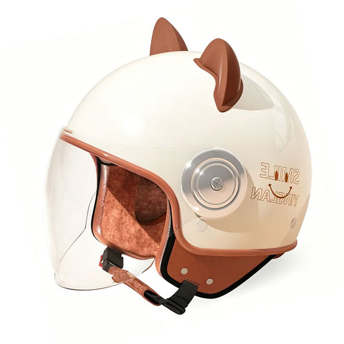 Cute cat ear three-quarter helmet for kids-I80