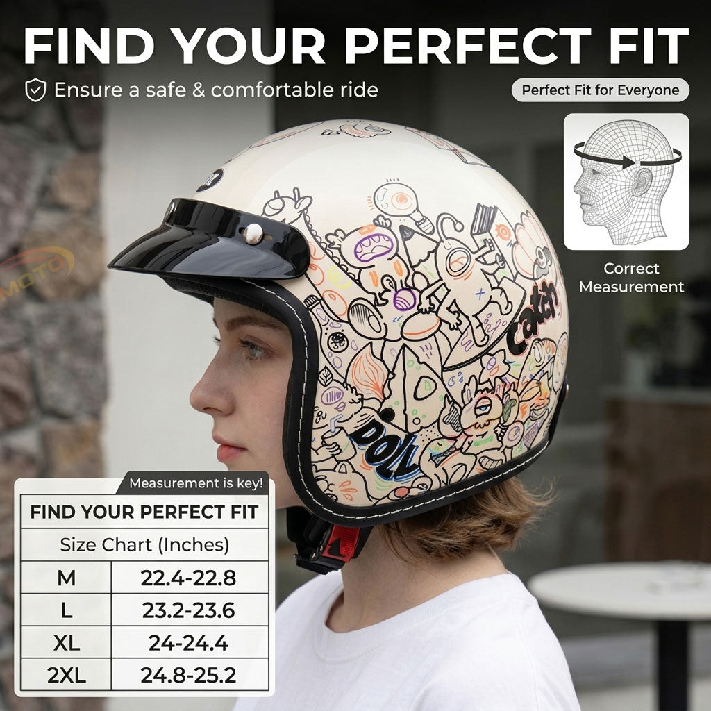 Open-face motorcycle helmet with sun visor-I21