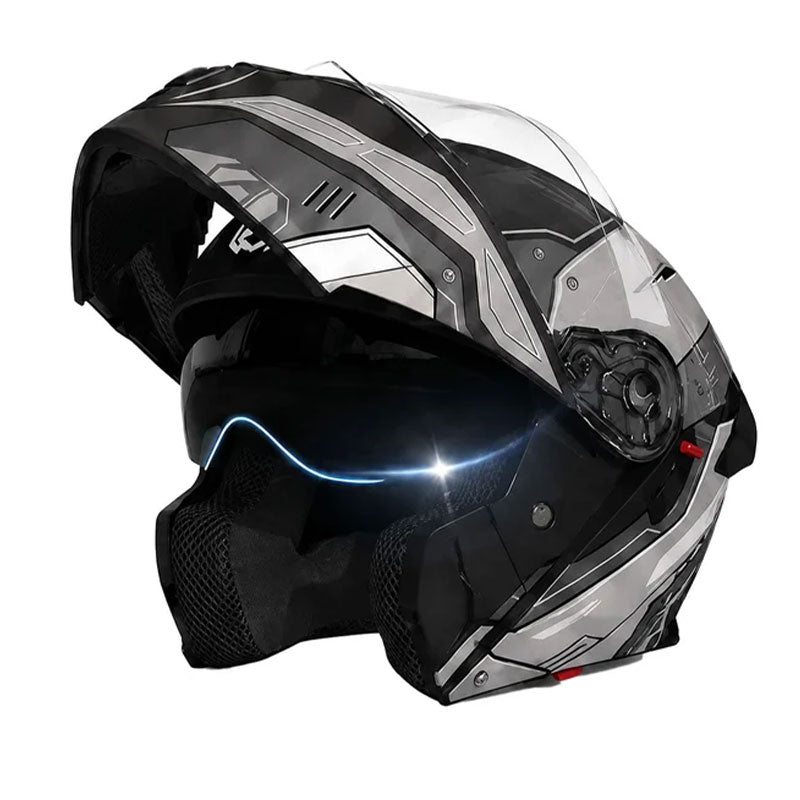 Graphic Modular Motorcycle Helmet Dual Visor-I123
