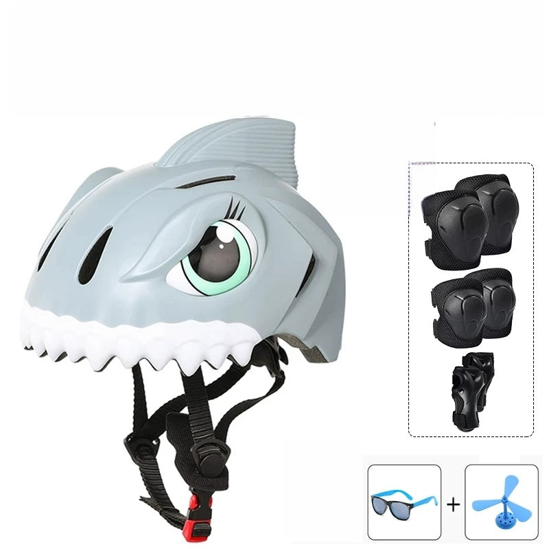 Children's Dinosaur Helmet and Protective Gear Set-I43
