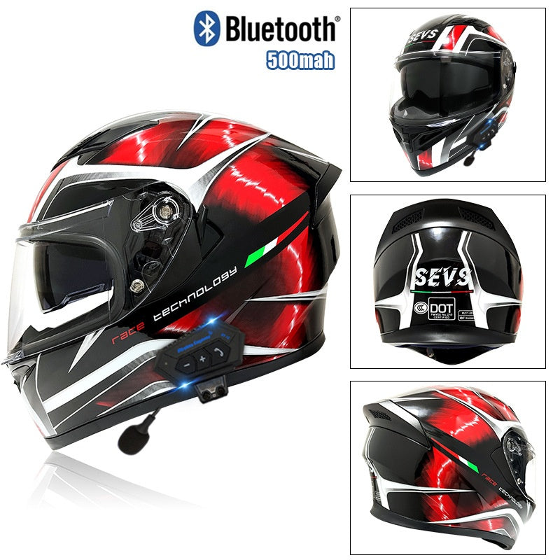 Street Racing Motorcycle Anti-Fog Full-Face Helmet-I106