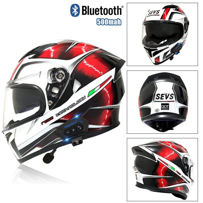 Street Racing Motorcycle Anti-Fog Full-Face Helmet-I106