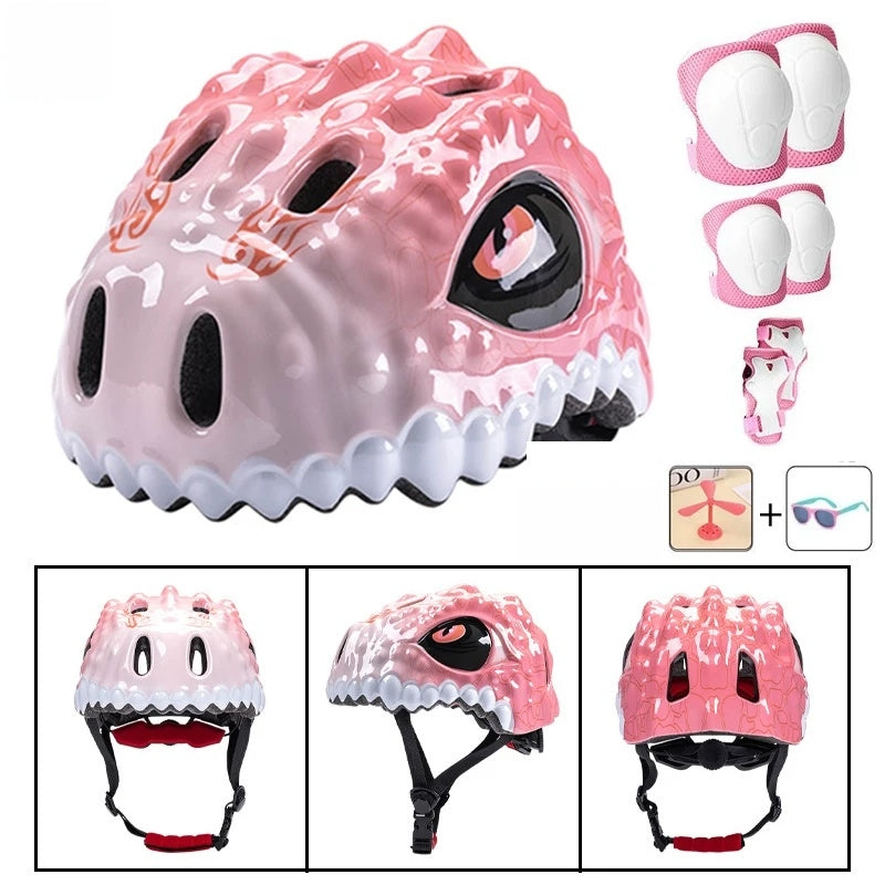 Children's Dinosaur Helmet and Protective Gear Set-I43