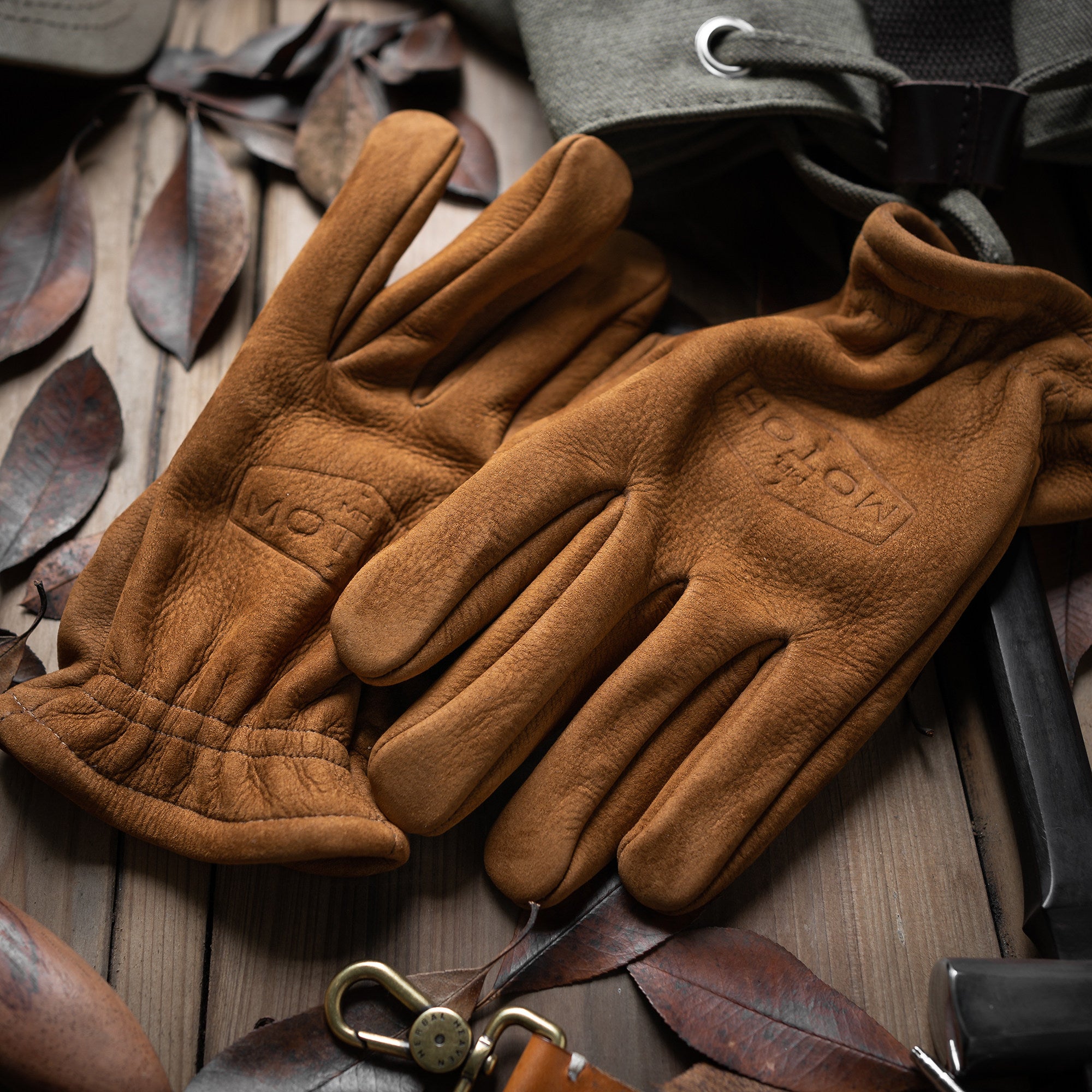Retro frosted cowhide outdoor cycling gloves-G38