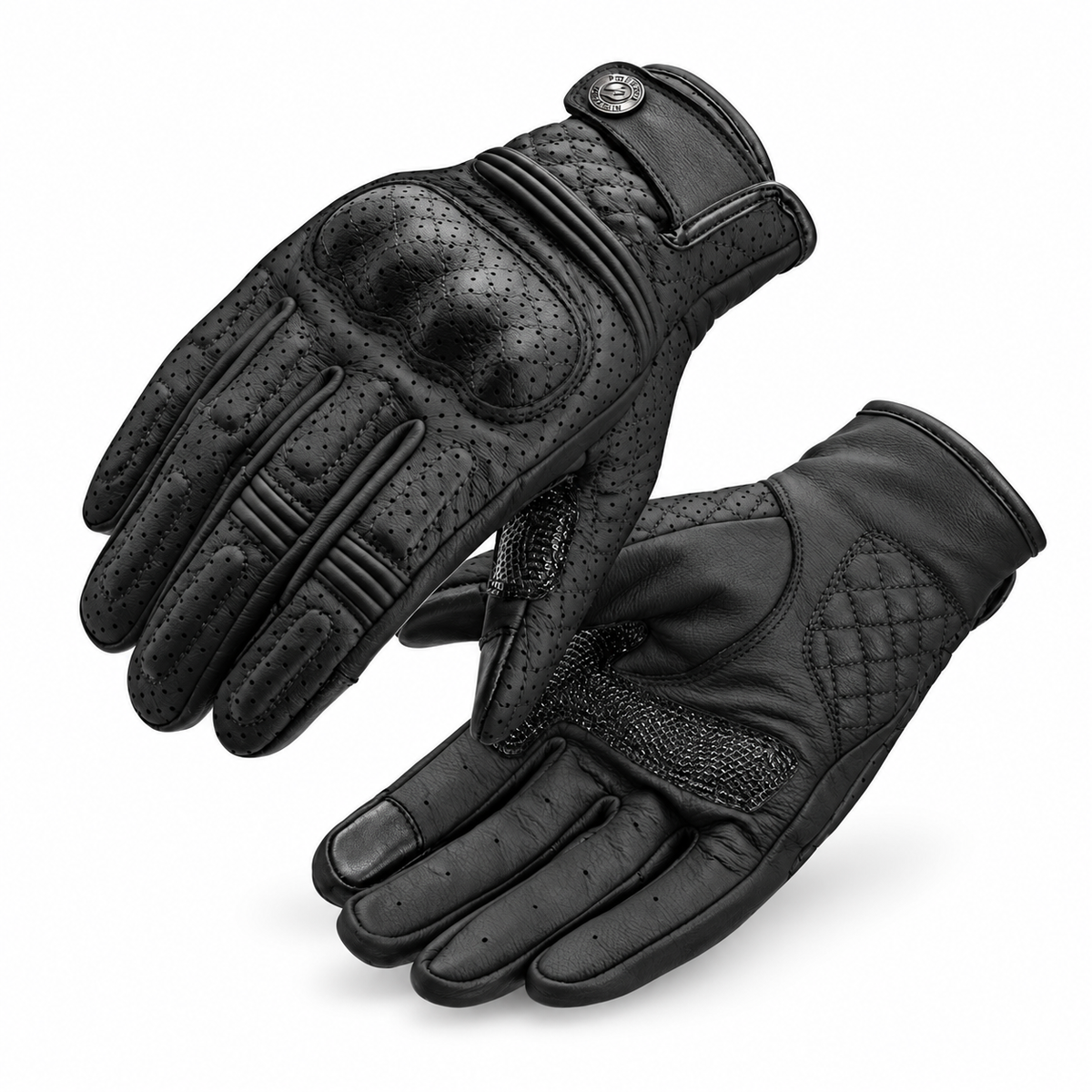 KTVMOTO Vintage Sheepskin Motorcycle Riding Gloves-G103