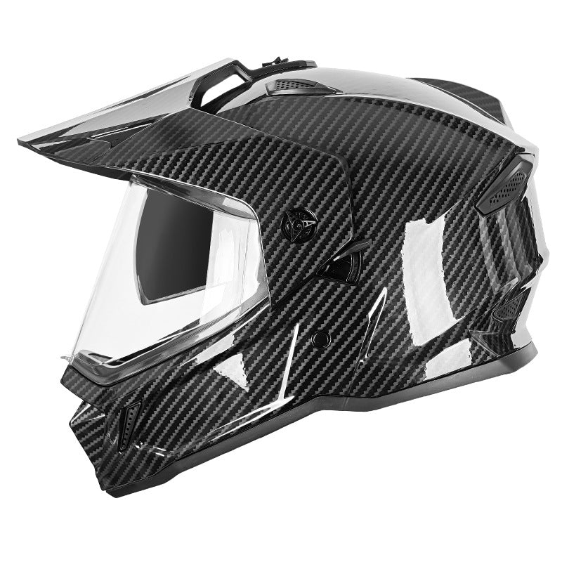 Full-Face Carbon Fiber Adventure Helmet-I107