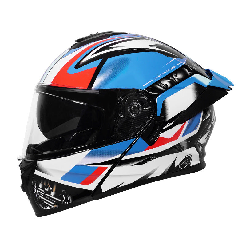 Dual-lens flip-up full-face helmet-I96