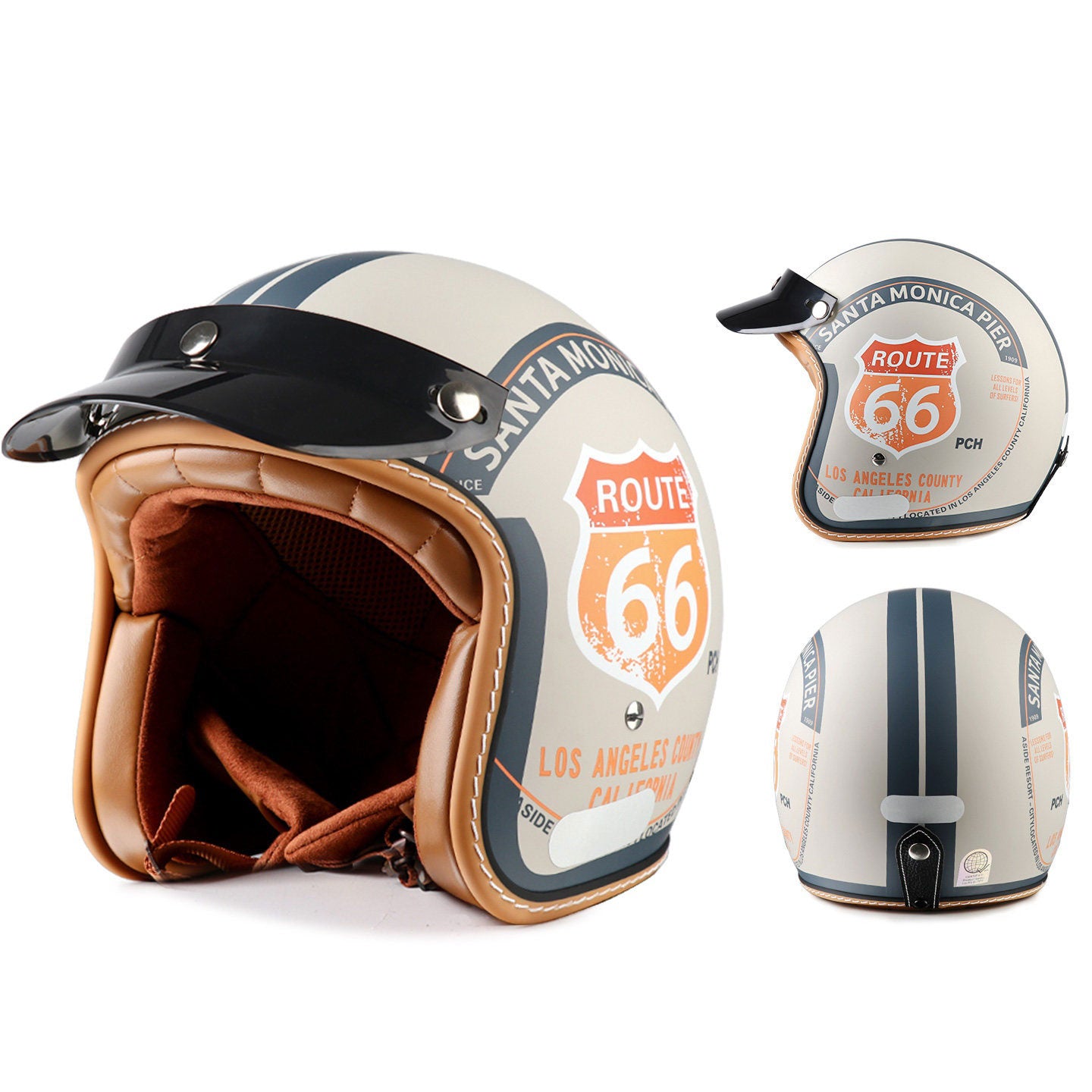 DOT Motorcycle Helmet 3/4 Half Helmet-I17