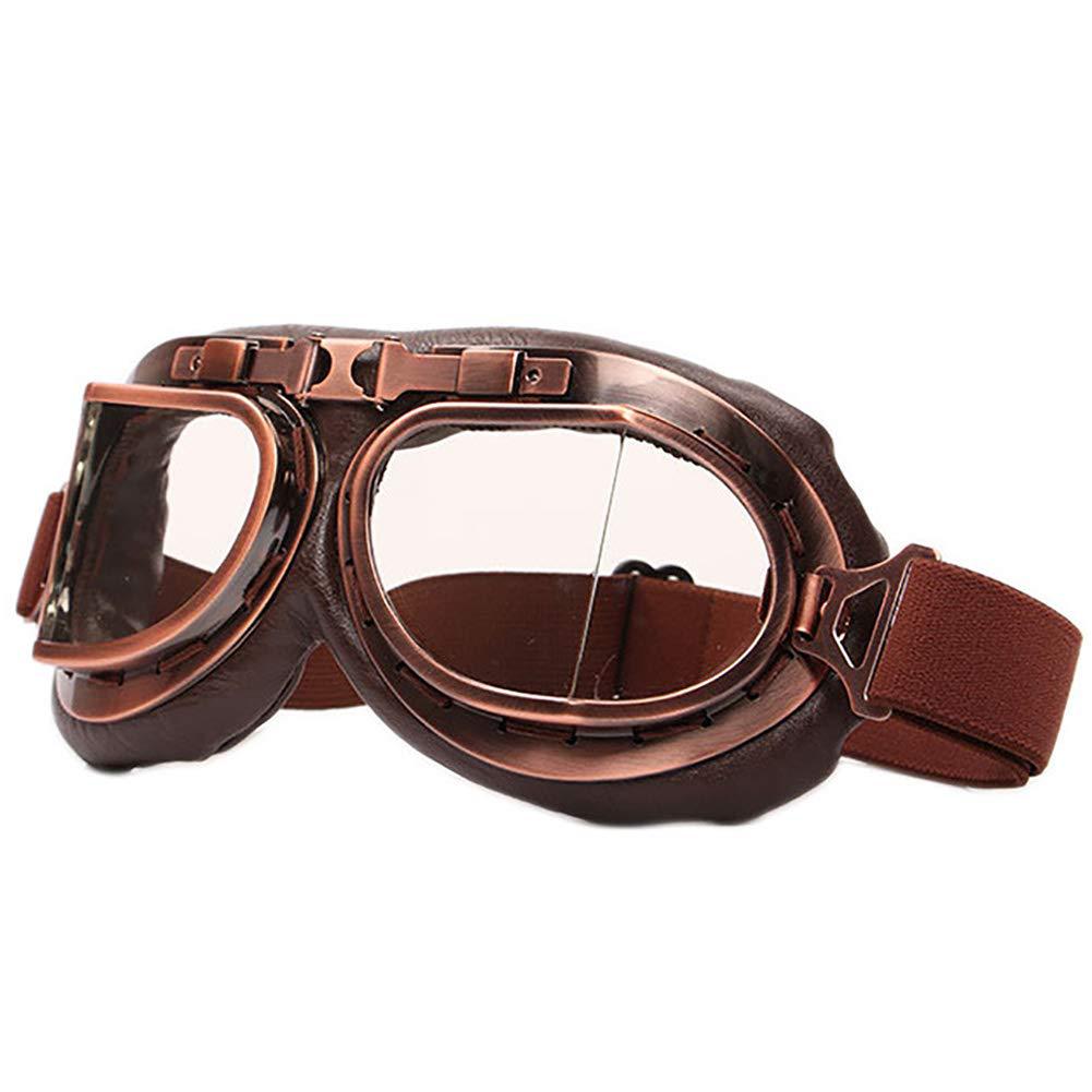 Retro motorcycle steampunk angled goggles-H40