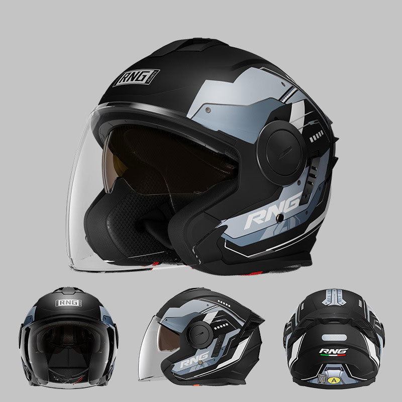 Motorcycle helmet with high-definition dual lenses-I77