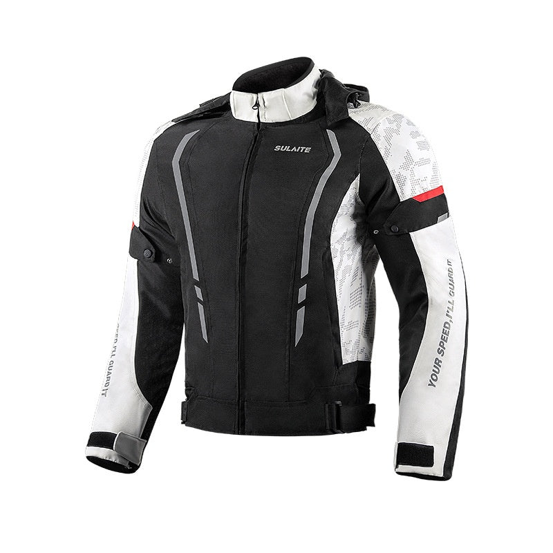 The lining of the motorcycle riding suit is removable-J73