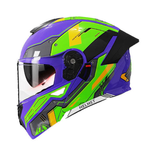Mech-style modular motorcycle helmet-I118