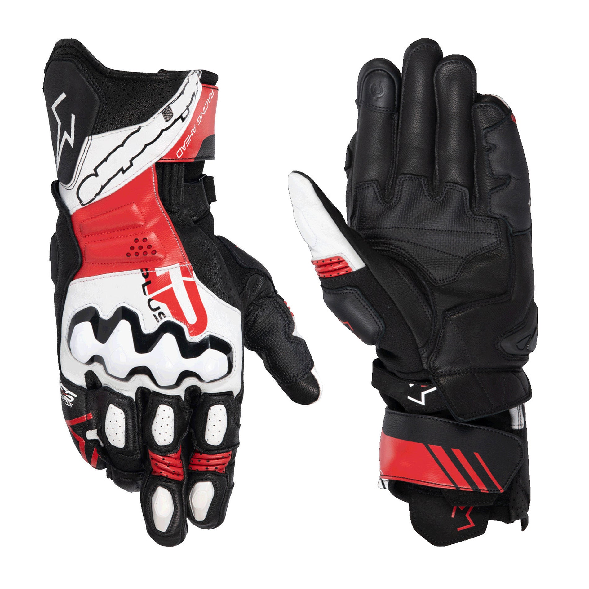 Motorcycle sheepskin touchscreen protective riding long gloves-G98