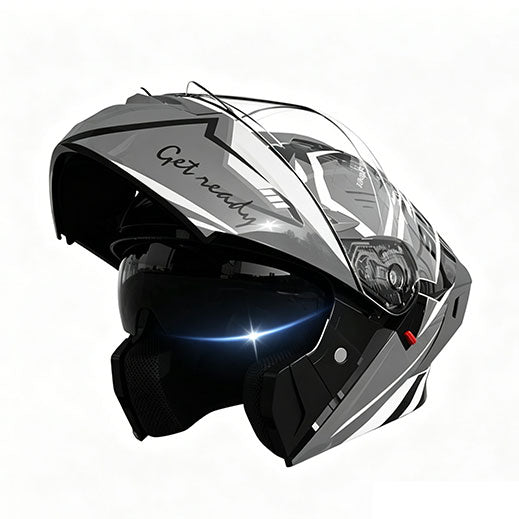 Modular Motorcycle Helmet with Dual Visor-I122