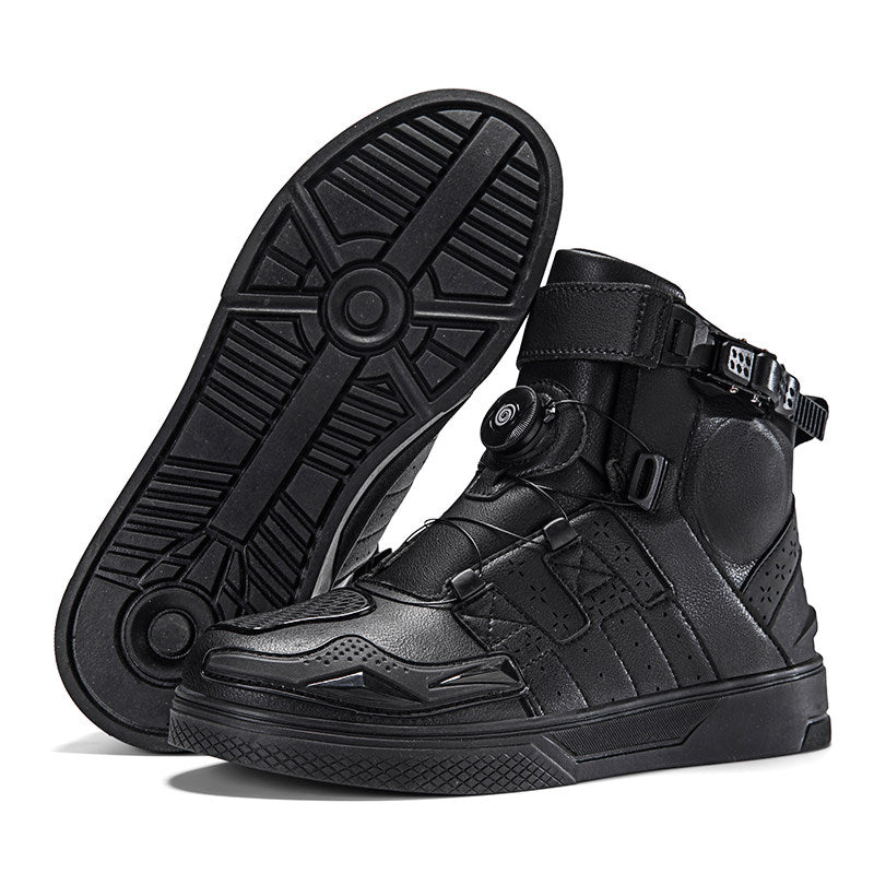 Genuine leather motorcycle riding shoes-K51