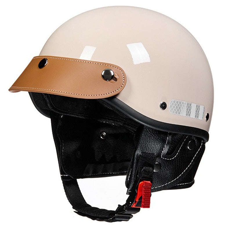 Retro-style motorcycle lightweight half helmet- I16