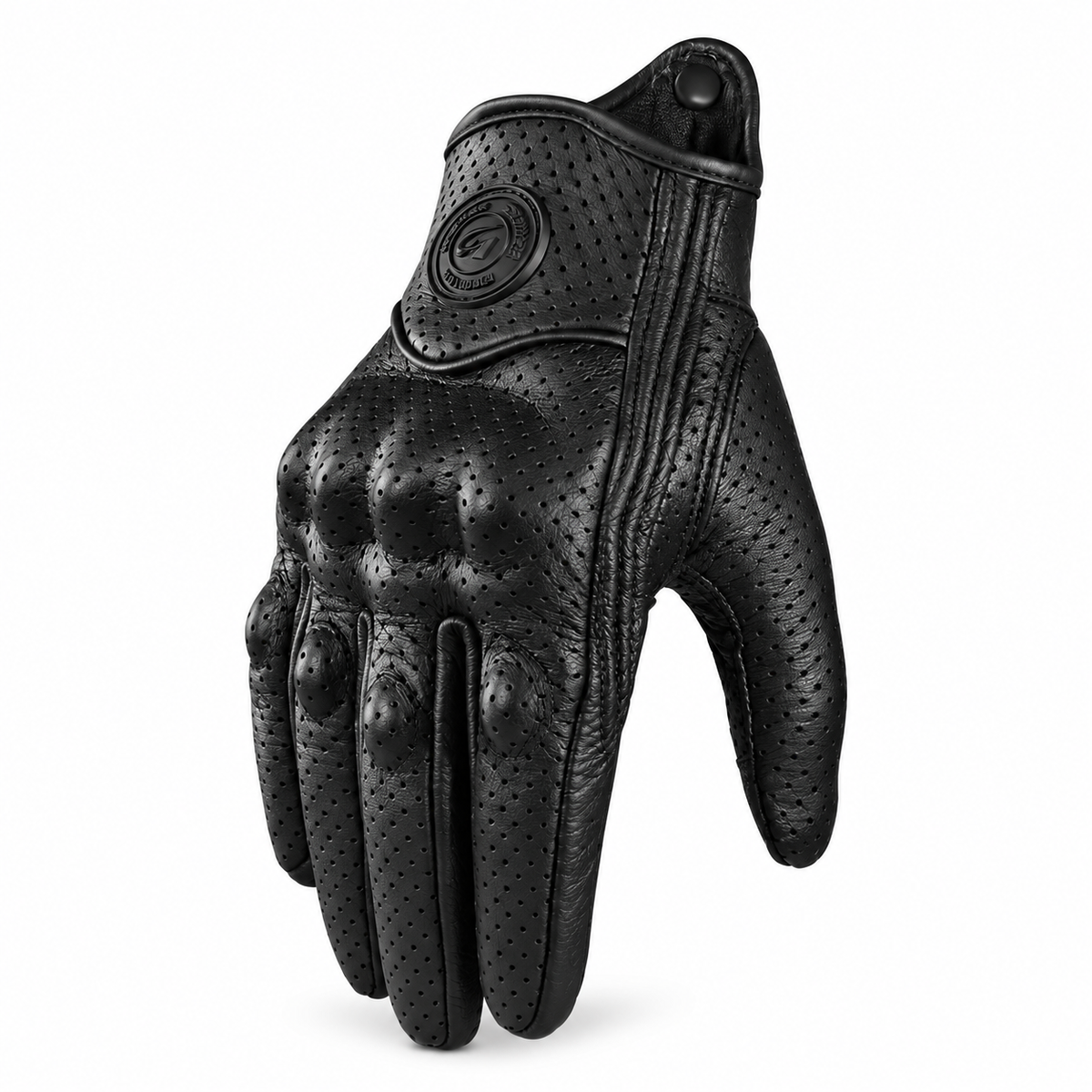 KTVMOTO Touchscreen Genuine Leather Motorcycle Riding Gloves - G105