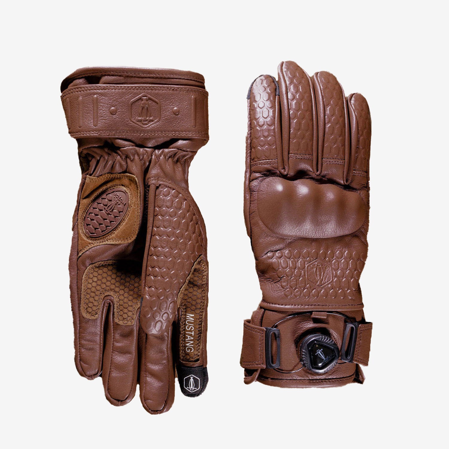 Autumn/Winter Warm Retro Cowhide Motorcycle Gloves-G48