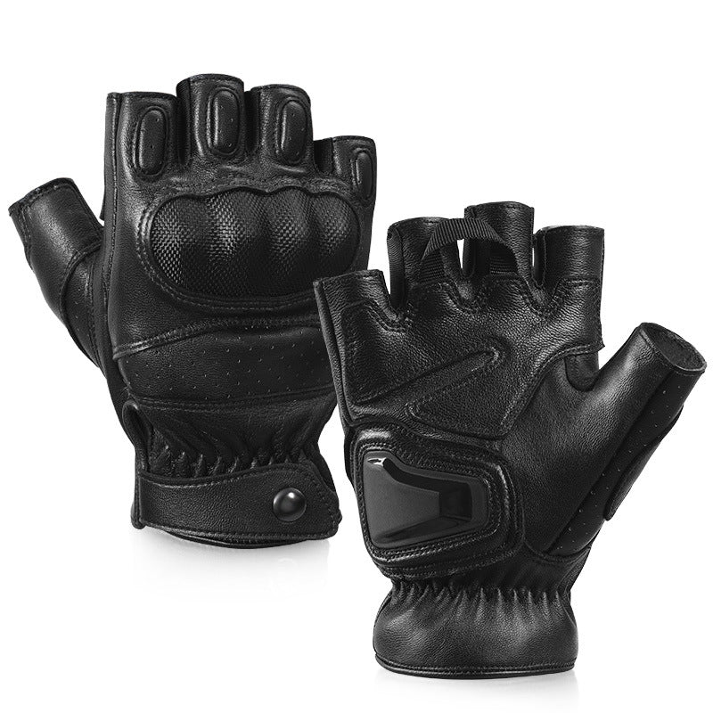 Genuine leather touchscreen non-slip motorcycle gloves-G57