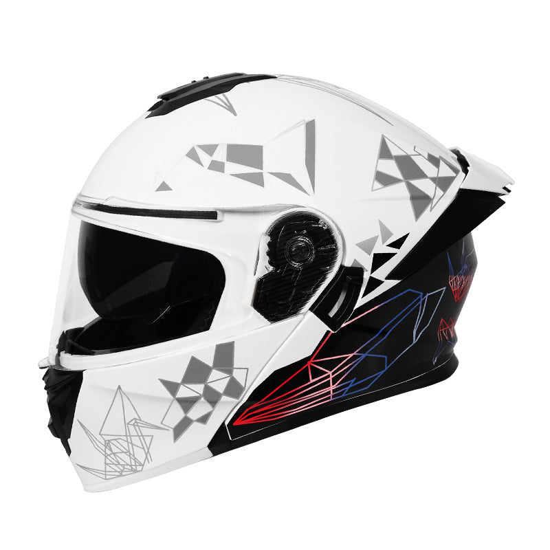 Dual-lens flip-up full-face helmet-I96